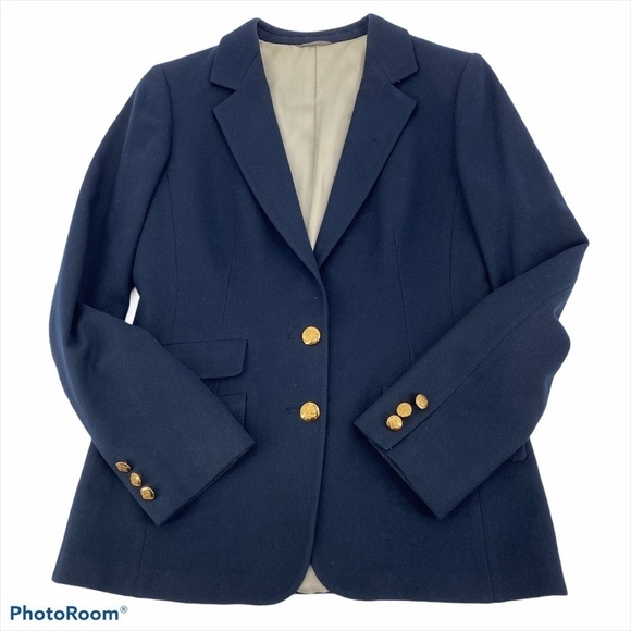 AQUASCUTUM OF LONDON Vintage Navy Blazer (See Measurements) - Picture 1 of 8